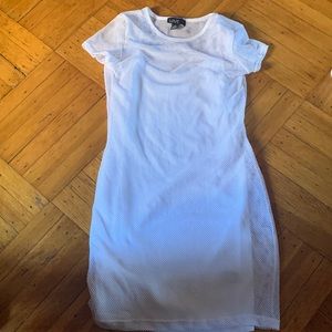 White Fishnet minidress size L